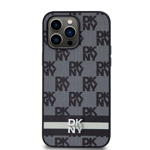 Dkny Dkhcp14Xpcptssk Iphone 14 Pro Max6.7 Czarny/Black Hardcase Leather Checkered Mono Pattern & Printed Stripes