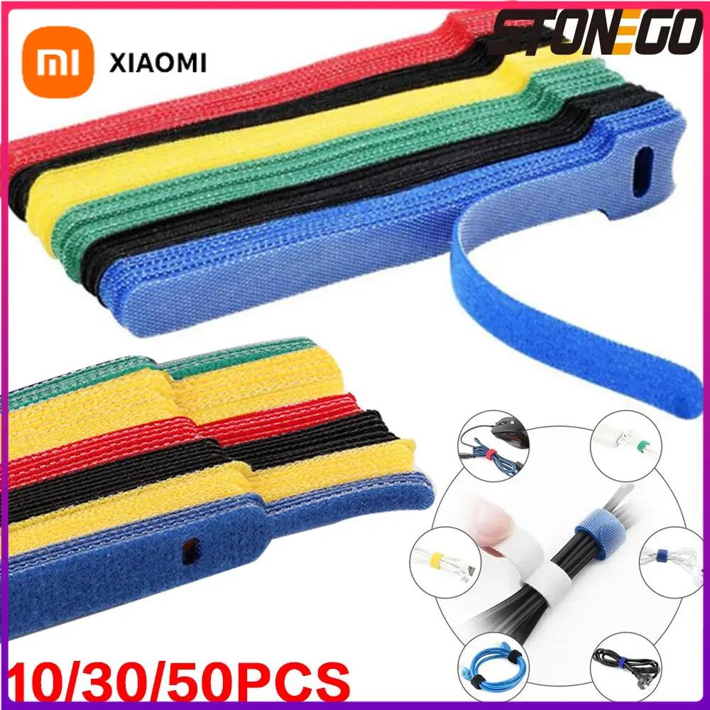 Xiaomi Cable Organizer Durable Soft Nylon Strap Reusable Cable Ties Organizer Tool Self-Adhesive Tapes Wire Cable Protector STONEGO