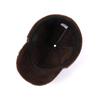 Luxury Winter Man Real Leather Full Wool Goat Fur One Bomber Hats Male Fleece Warm Caps Brown/Dark Blue Motocycle Bonnet