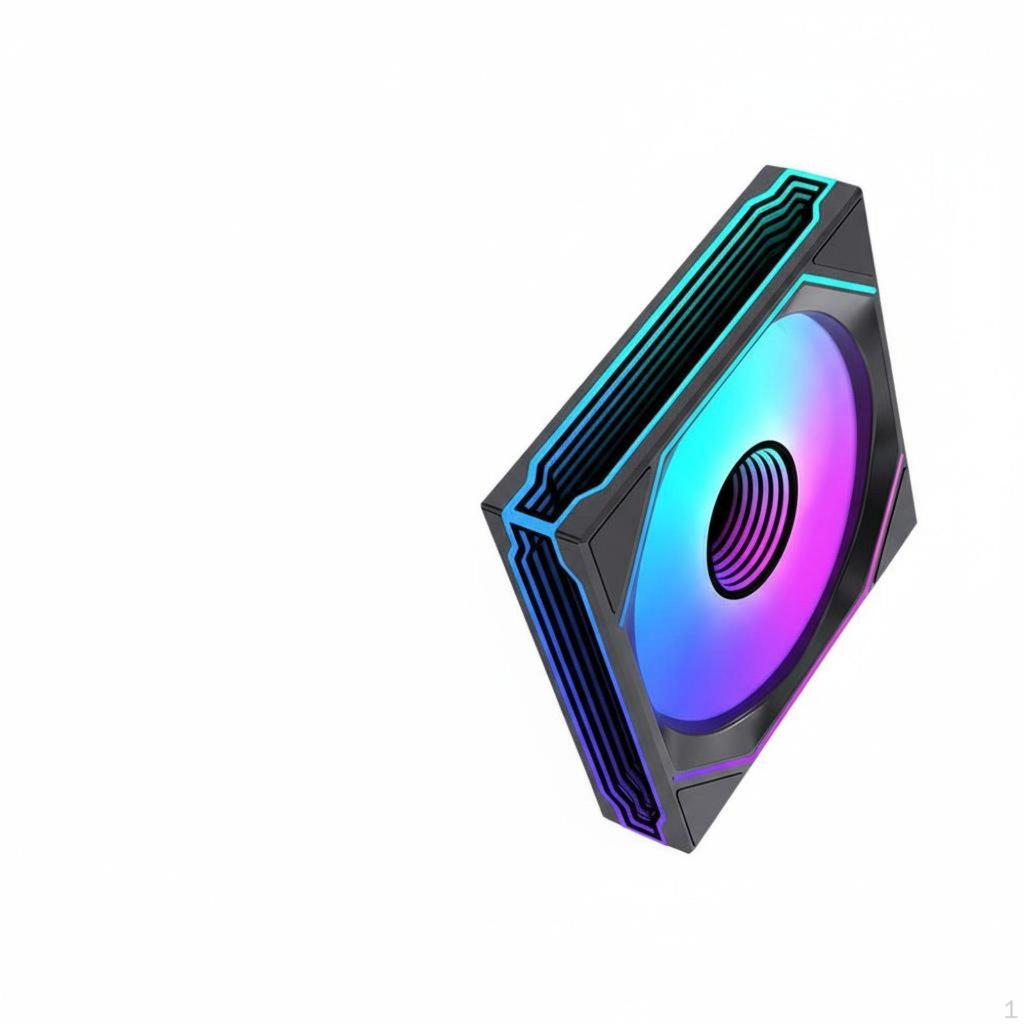 120mm ARGB Case Fan Quiet Digital Display ShockAbsorbing Pads for Gaming Aficionados, Content