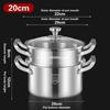316 Stainless Steel Soup Pot Household Thick Integrated Pots Congee Bowl Milk Bottle Food Grade Gas Double Ear Pot Steamer Pan