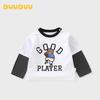DUUDUU Baby Boy Cartoon Fake Two-Piece Long-Sleeve T-Shirt