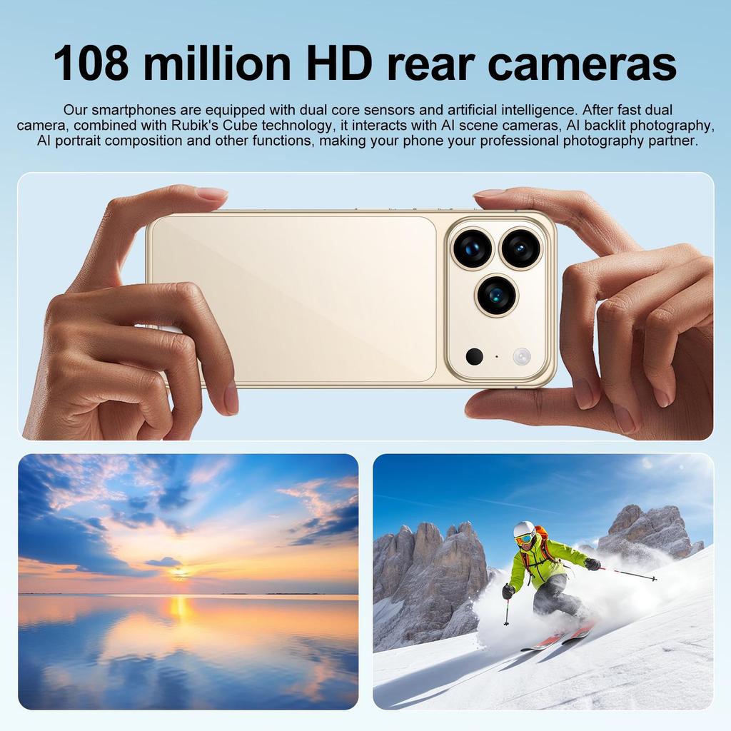 i17 Pro Max Smart Dynamic Island 7.3" Mobile Phone for TikTok