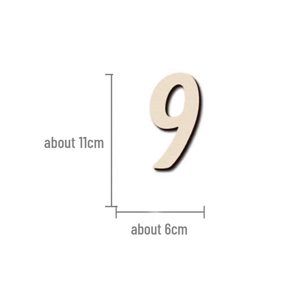 Wooden Birthday Number Sign for Baby's First Birthday & 100 Days Photo Props