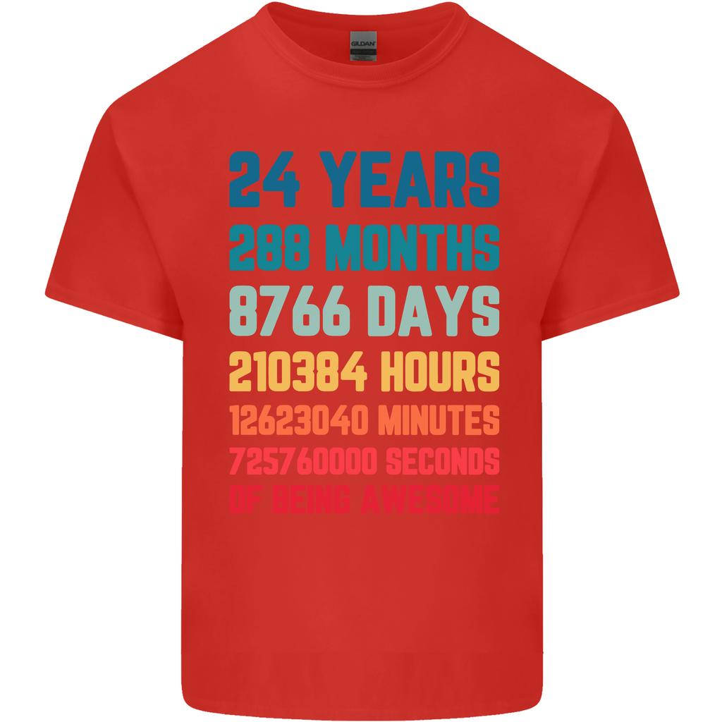 24th Birthday 24 Year Old Unisexs Light Cotton TShirt