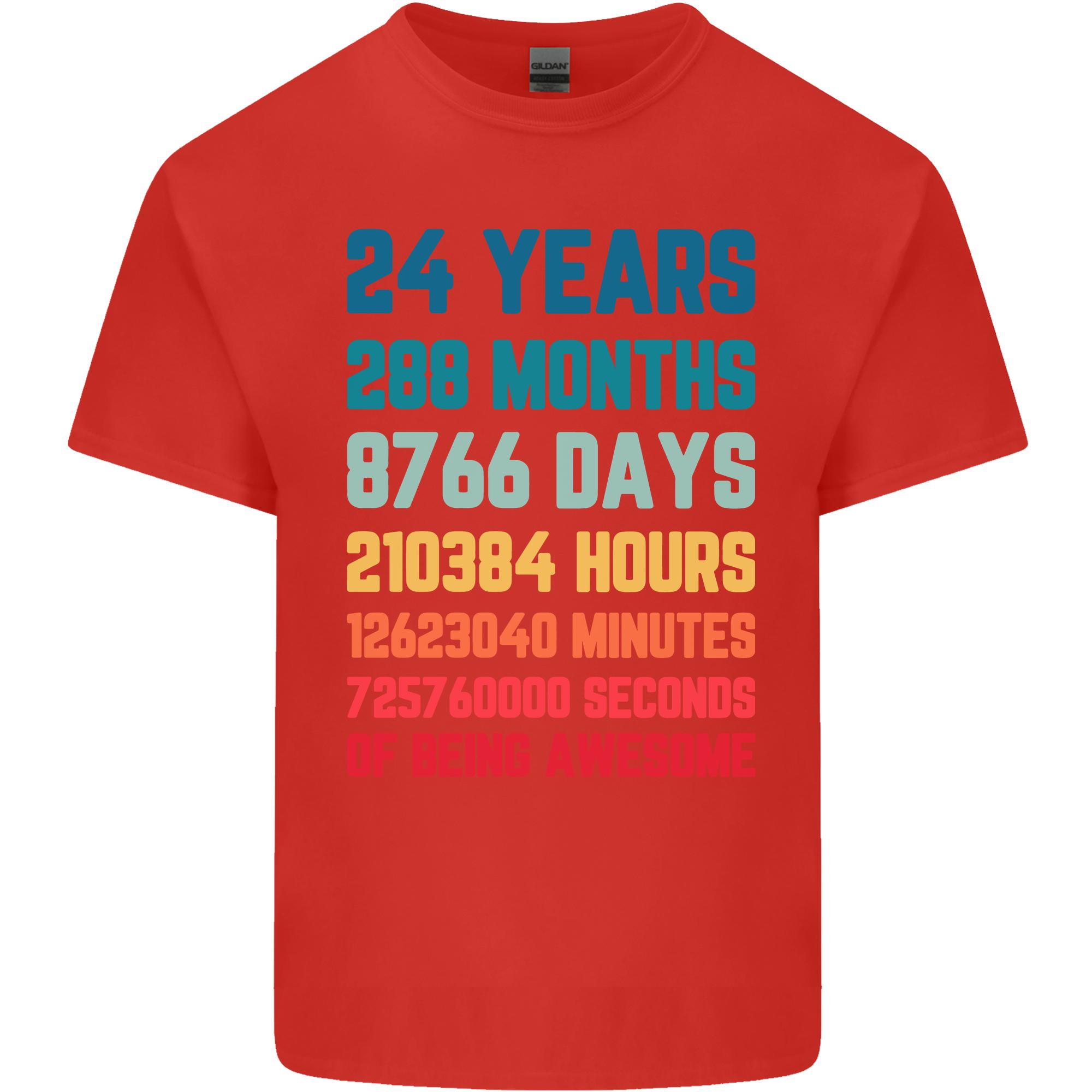 24th Birthday 24 Year Old Unisexs Light Cotton TShirt S