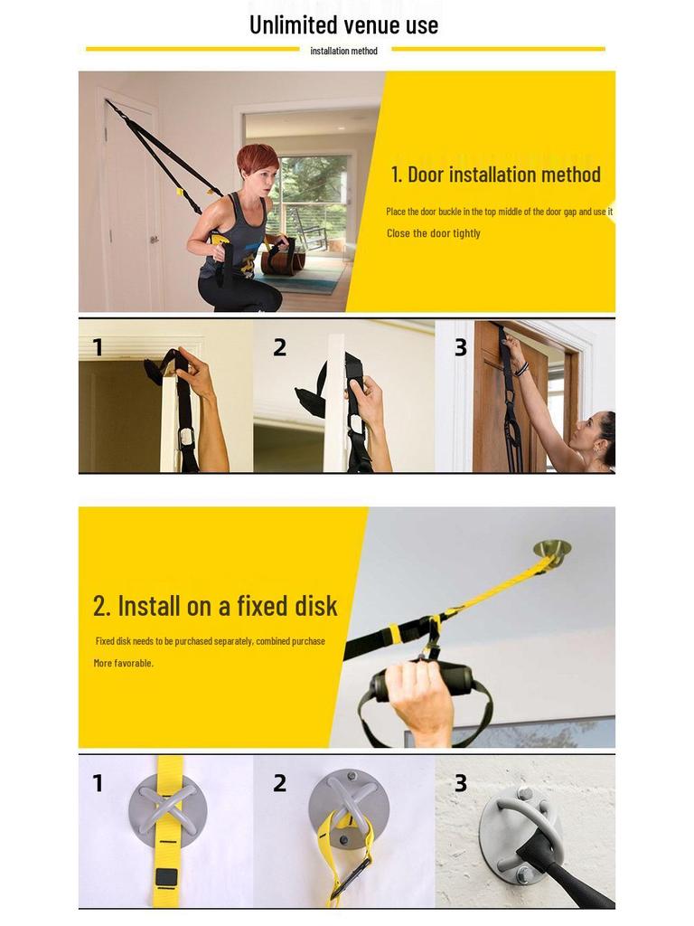 TRX P3 Suspension Training Remmar: Hemmaträning Motståndsband & Yoga Utrustning