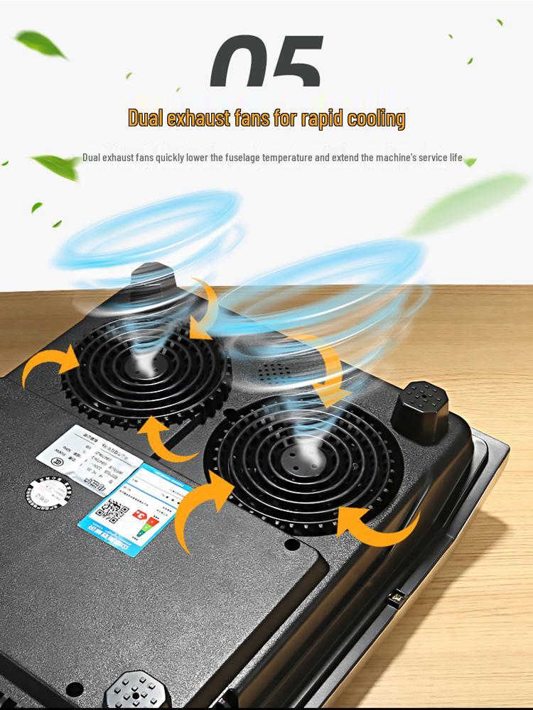 Commercial 3500W Induction Stove for Smart Home: High-Power Electric Cooker for Wok Stir-Fry and Soup.