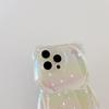 13D Electroplated Bear TPU Phone Case for iPhone 16 15 14 13 12 11 Promax Plus Cute Oil Print Shockproof Bumper Protection Cover