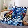Bluelock Print Flannel Blanket High Quality Warm Comfortable Cover for All Seasons Perfect for Gifts Home Decor