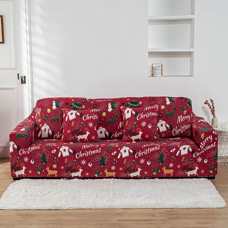 

New Color High Gram Weight 160g Printed Fabric All-inclusive Sofa Cover Elastic Non-slip and Anti-fouling Household Sofa Cover single seat sofa cover [90-140cm universal]