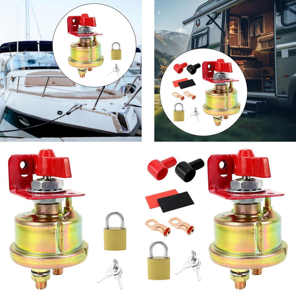 Generic Battery Disconnect Switch Accessories Replacement Practical Easy To Use Battery Cut Off Isolator for Cars Boats Rvs