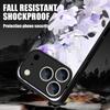 Translucent Matte Magnetic Phone Case For iPhone 17 16 15 Pro 14 13 Pro Max 16e 17e For Magsafe Purple Floral Hard PC Back Cover