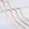 4 Sizes 14K Gold Plated Round Link Chain,Brass Metal O Style Necklace Chains For Women Jewelry Making Findings