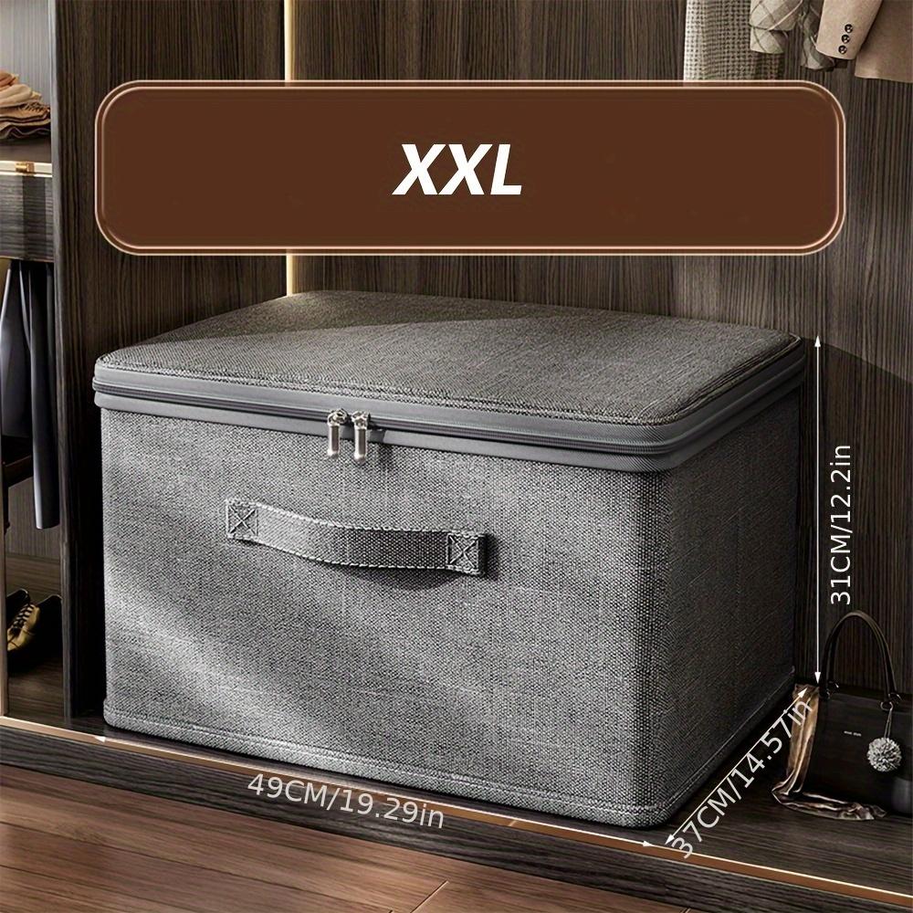 1pc Stackable Storage Box ,Organizer for Toys/Books | Grey, Foldable Design for Home/Closet/Bedroom,Space Saving Design