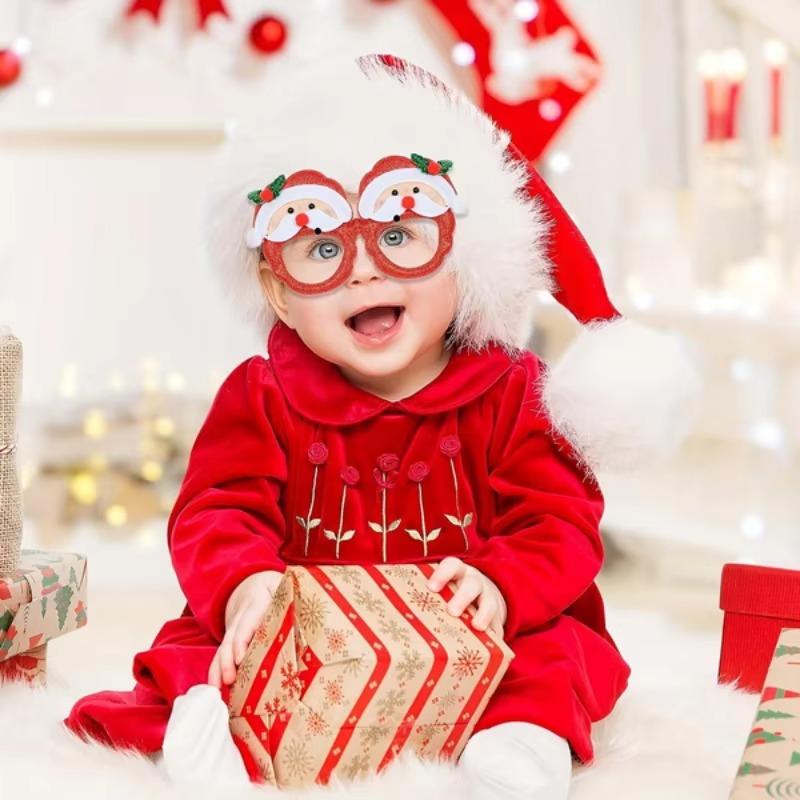 Christmas Novelty Party Glasses, Fun Xmas Eyewear Photo Props, Party Accessories for Family, Christmas Decor & Holiday Gift for Adults & Kids