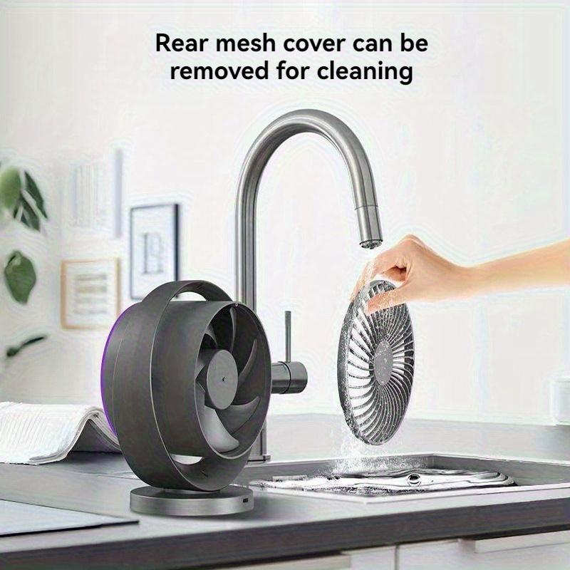 Portable Electric Desk Fan with 100 Level Digital Display,Turbo Air Circulator Fan,USB Rechargeable Compact Desktop Fan for Home/Office,2025 New Style