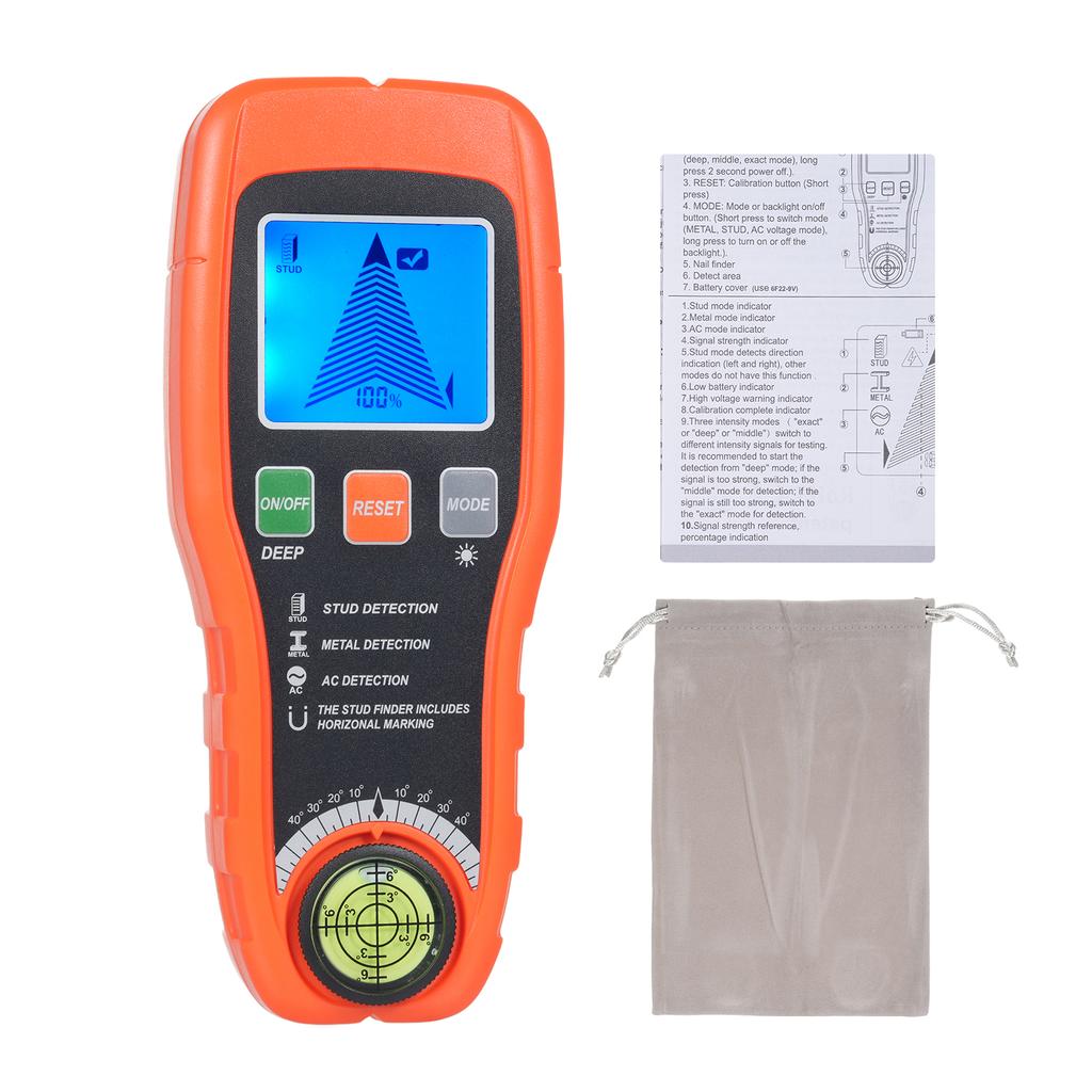 Stud Center Finder, Stud Finder Metal AC Live Wire Detector for Wood, Gypsum Board, Plastic Board