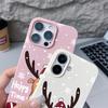 Niedliche Weihnachten Elch Druck Laser Handyhülle Für iPhone Air 17 16 15 14 13 12 Pro Max 16 15 Plus 13 17 Pro 11 Stoßfestes Hart Cover