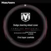 Genuine Leather Non-Slip Steering Wheel Cover for Dodge Journey - Universal Fit for All Seasons