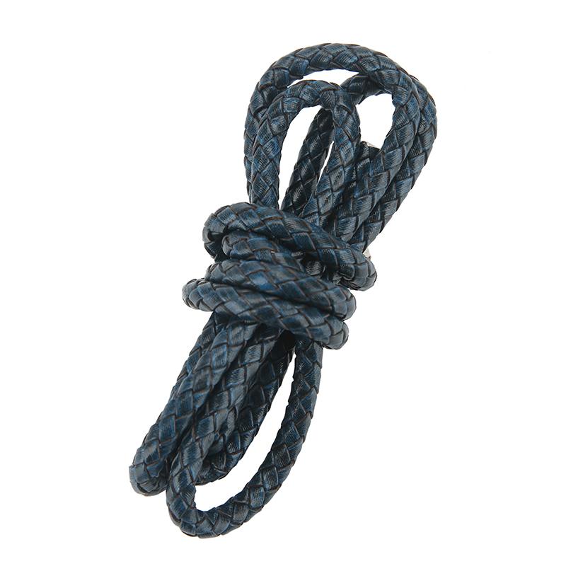 1/2 metru/balení Kulaté pletené šňůrky z pravé kůže 3/4/5/6 mm Vintage kožená šňůrka Pro výrobu kožených náramků a šperků