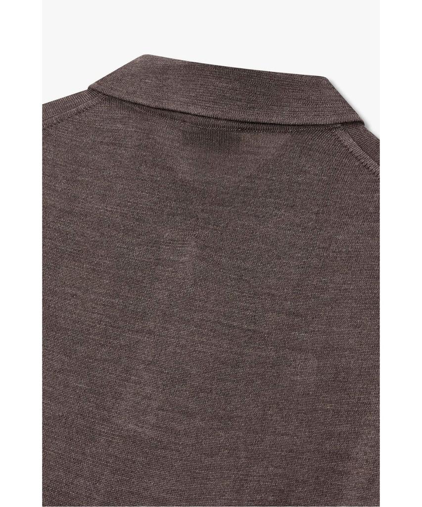 MAN ON THE BOON [Morgano] Polo Sweater_Melange Brown 4715313906