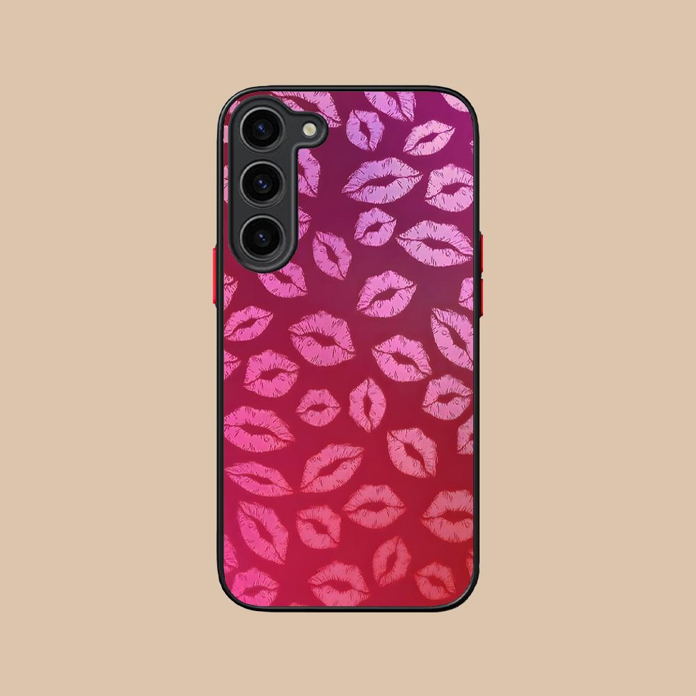 Kiss Lips Cute Silicone Mobile Phone Case for Samsung Galaxy S26 S25 S24 S23 S22 S21 Plus FE Ultra Colorful Cover