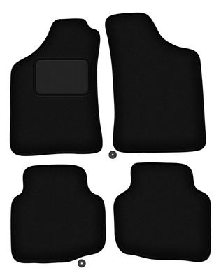 Schwarze Velours-Fußmatten für: Mitsubishi L200 Triton Pickup (2001-2006)