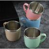 Stainless Steel Cups with Handle, Double Layer Anti-scalding Wheat Straw Small Water Cup, Office Coffee Milk Tea Drink Mugs