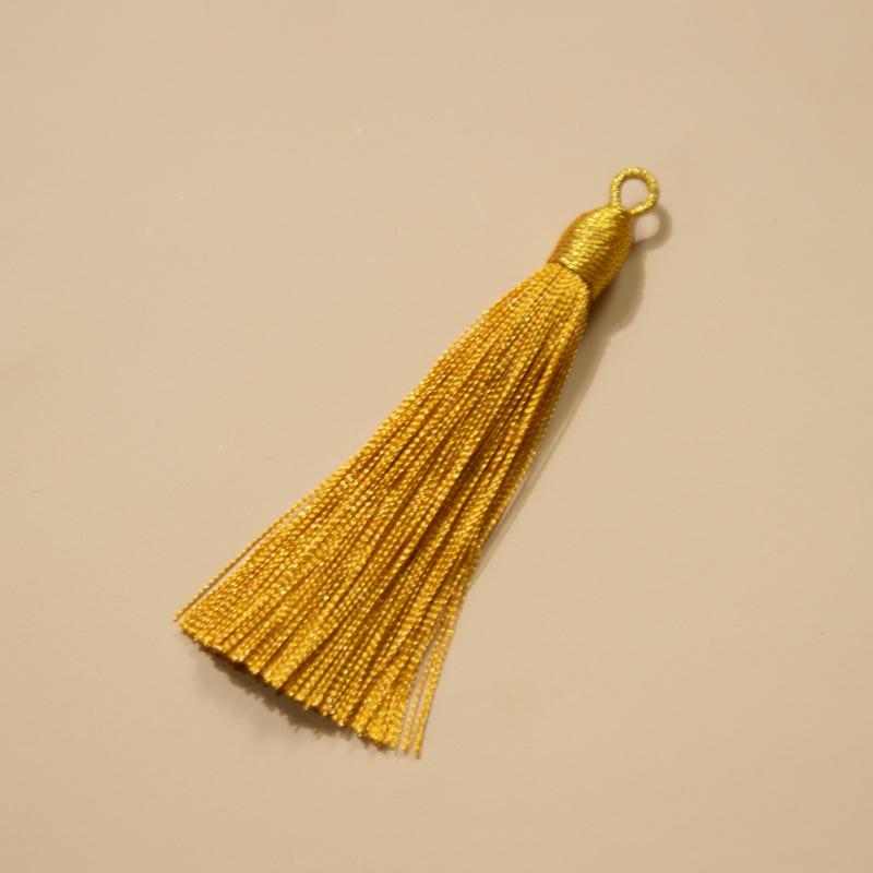 8Cm Pull Ring Gold Silk Threaded Cap Fringed Spike Polyester Fringed Antique Hanging Spike Bookmark Sachet Jewelry Accessories