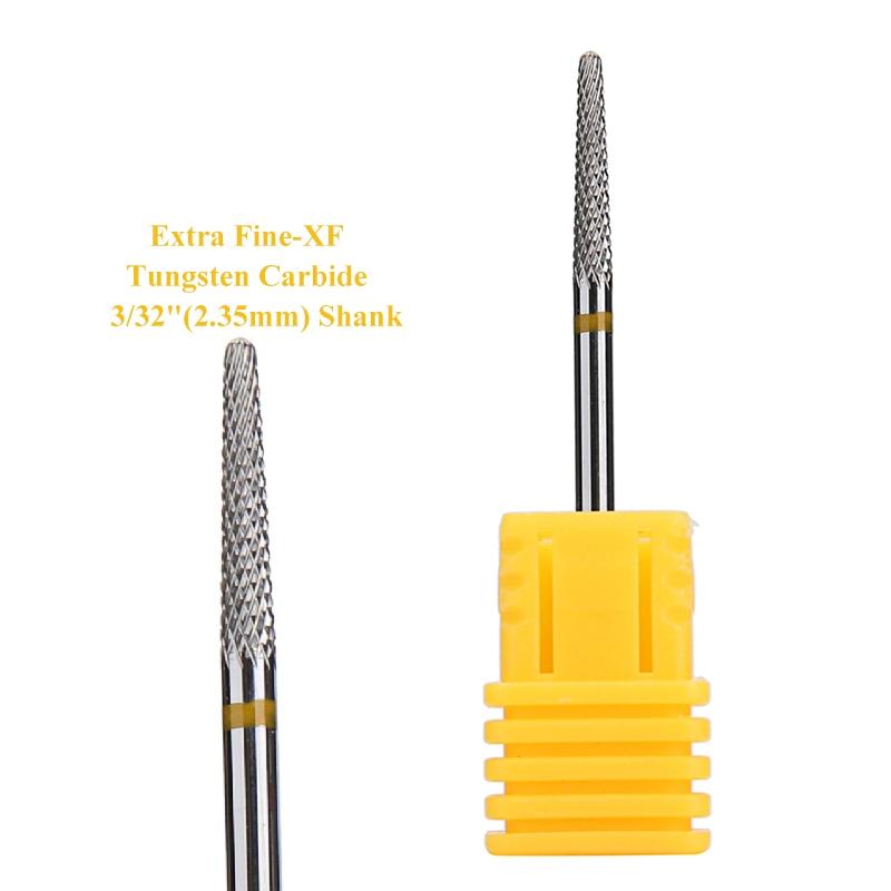1PCS Tungsten Carbide Cone Nail Drill Bit 3/32" Rotary Burr Bits For Manicure Electric Drill Accessories Nail Milling Tool