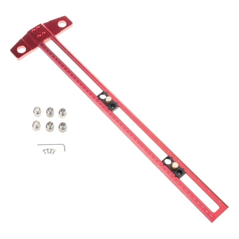 Multifunctional T Shaped Marking Gauges Positioning Ruler for Accurate Measurements in Carpentry and DIY Projects