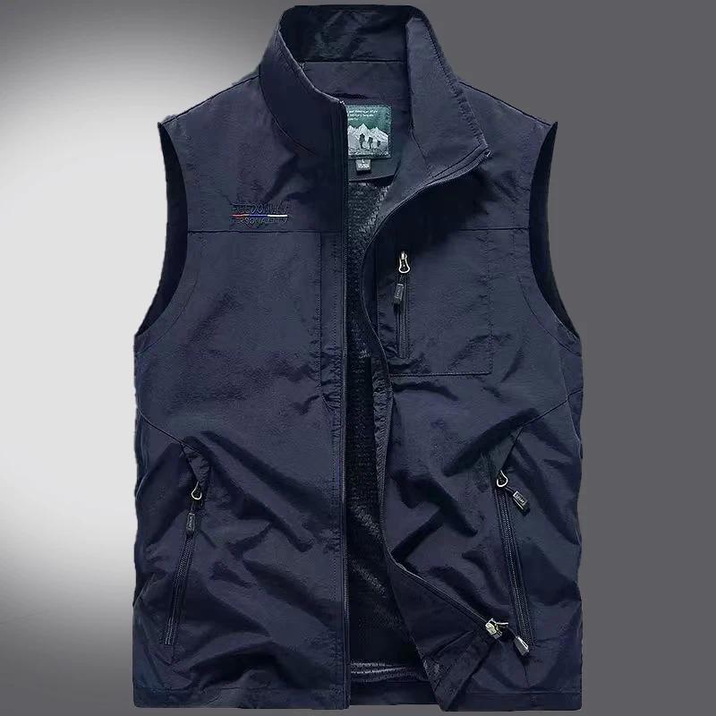 Men Outdoor High Quality Sports Leisure Windproof Breathable Sleeveless Thick Vest Fashionable and Breathable Warm Vest Comfort