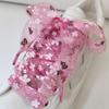 1 Pair 2.7CM Width Printing Shoelaces Snow Yarn Women Strings Transparent Snow Yarn Shoe Laces
