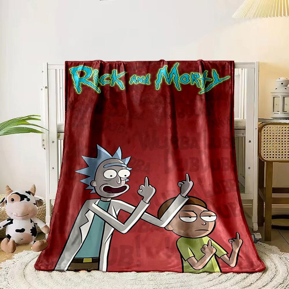 

Cartoon characters with a red background and repeated text pattern. for all seasons blanket lunch break throw gift 80cm x 120cm