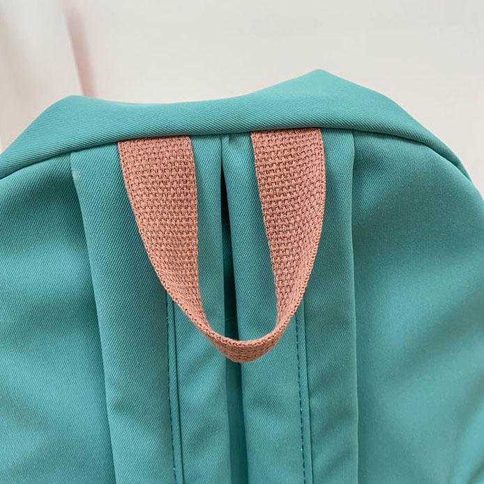 Încântător cu pandantiv de rață ghiozdan impermeabil, insigne drăguțe pentru fete, rucsac din nailon, în stil preppy, rucsac de culoare contrastantă, versatil