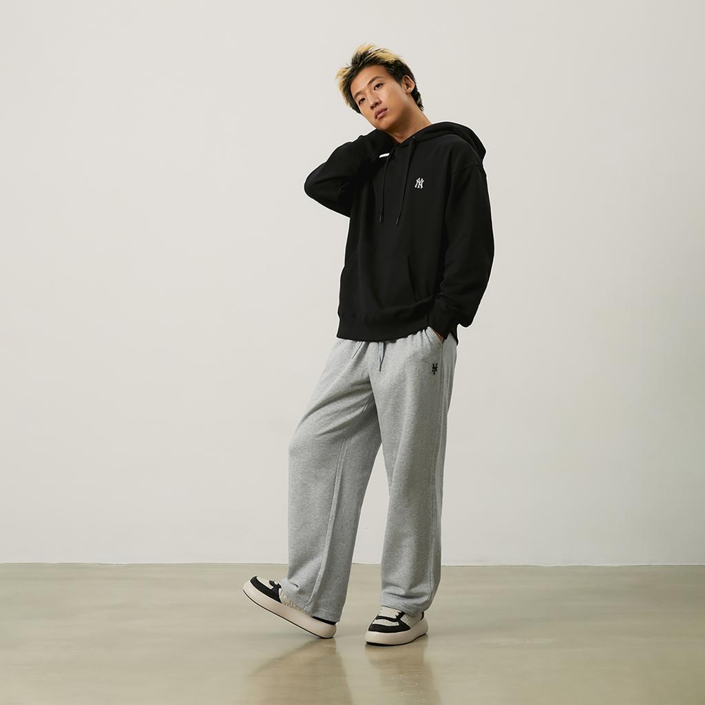 New MLB New York Yankees Basic Collection 24FW Pullover Hoodie Unisex Black 3AHDB0144-50BKS