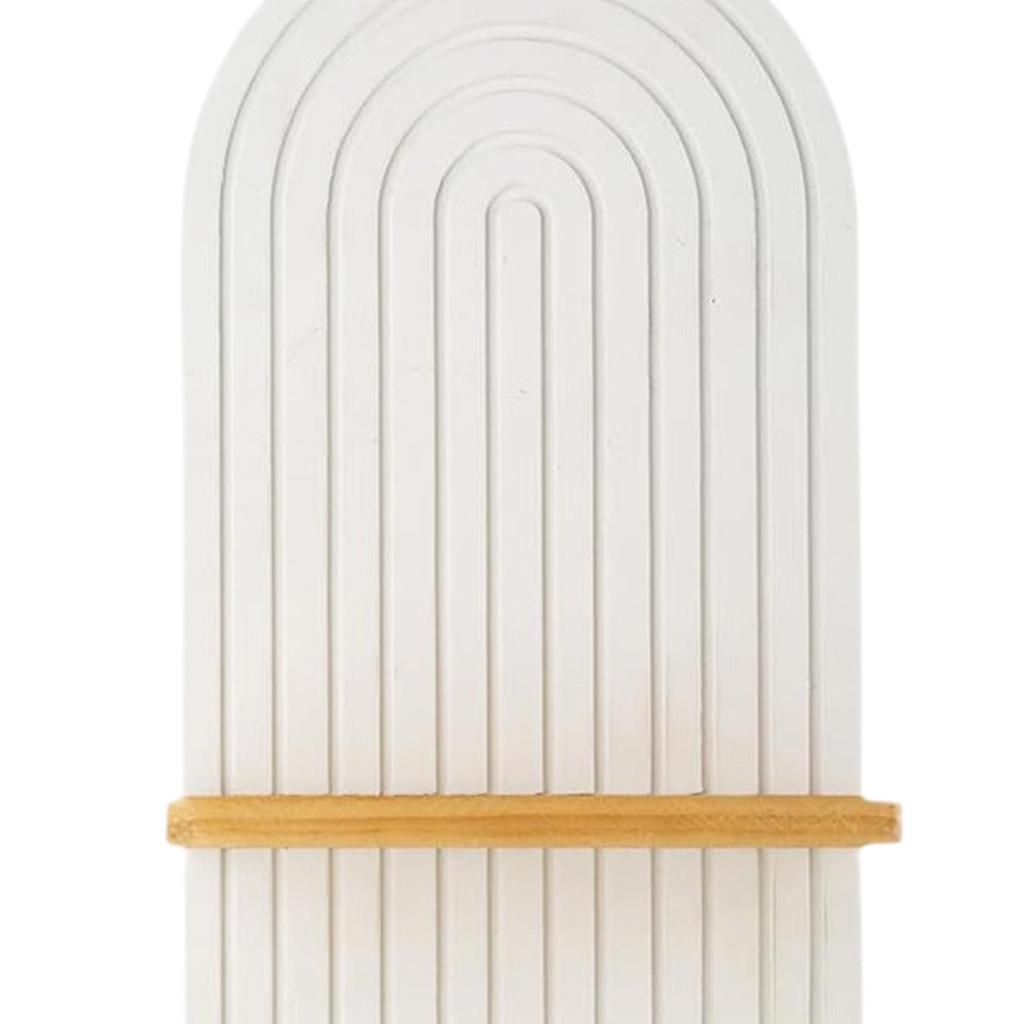 Candle Holder Boho Decor Wooden Rainbow Wall Shelves for Office Living Rooms