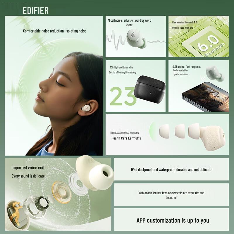 Edifier Atom Dot True Wireless Noise-Cancelling Earbuds