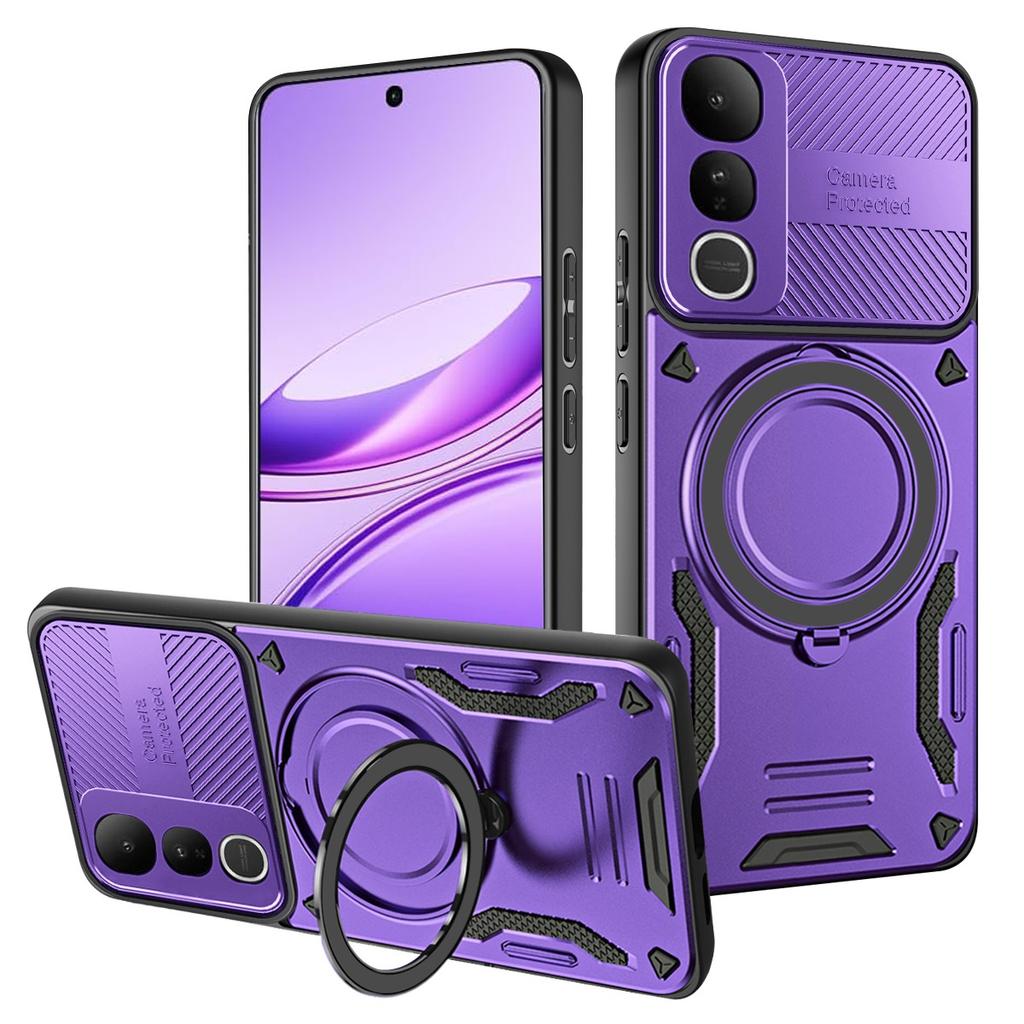 Phone Case for Vivo V50 Lite 5G/V50 Lite 4G Magnetic Case Shockproof TPU + PC Phone Back Cover with Kickstand