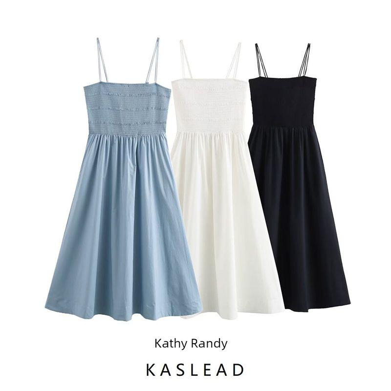 Kaslead New Arrival Women's Clothing Fashion Style Fashion Casual Splicing Sling Tube Top Dress 123165700