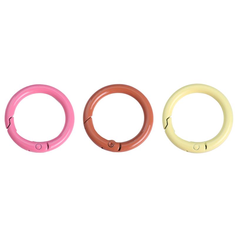 2/5/10Pcs Alloy Spray Painted Open Ring Spring Buckle Clasps For Key Bag Accessories