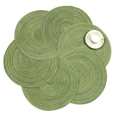 6 Parçalı Set Yemek Altlığı Dokuma Yuvarlak Mat Sofra Fincan Altlığı Dokuma