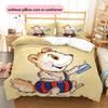 Parure de lit motif Lérots Bobo Ensemble couette Décoration de maison Cadeau (1 * housse de couette + 2 * taie d'oreiller sans garnissage)