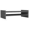 VidaXL Monitor Stand Grey 50x27x15 Cm Solid Pine Wood 814021