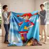 Red-Haired Cartoon Girl Blanket for All Seasons Blanket Lunch Break Throw Gift