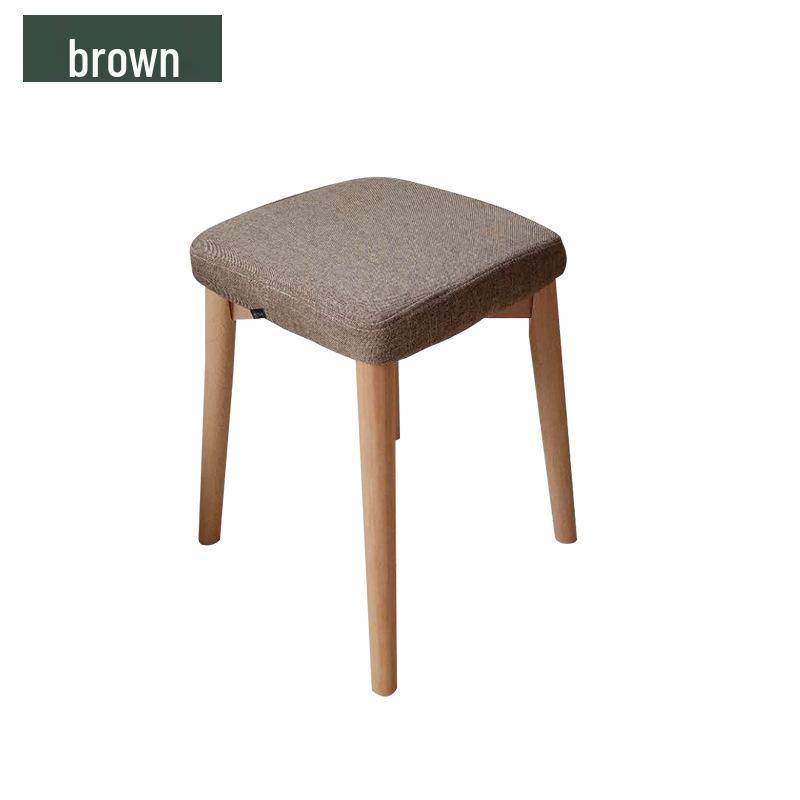Modern Light Luxury Solid Wood Dressing Stool for Bedroom Makeup Table