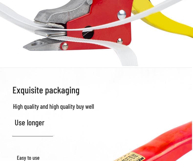 Hot Melt Strapping Pliers with Electrofusion Crimping for Plastic PP Strapping and Buckle-Free Manual Use