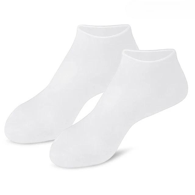 Silicone Moisturizing Foot Socks, Reusable Foot Care Socks for Heel Cracked, Dry Feet Treatment, Overnight Moisturizing, Anti-Slip Design