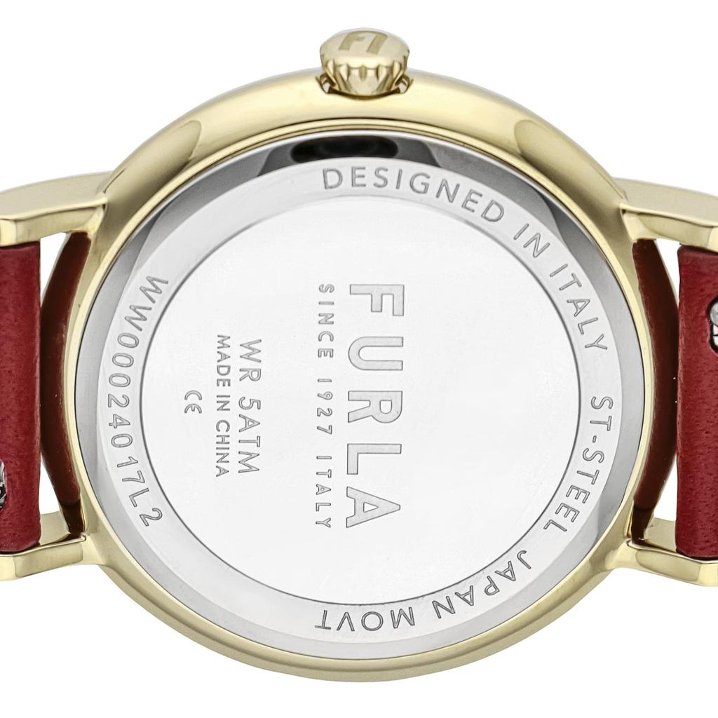 Watch FURLA EASYSHAPE Red Dial Stainless Steel Quartz Watch Jewelry Accessory WW00024017L2 [Furla] 31.5MM Women's [Item]